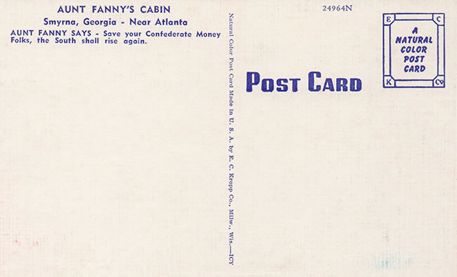 Aunt Fanny post-card-text
